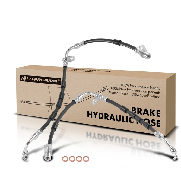 2 Pcs Front Brake Hydraulic Hose for Mazda 6 2009-2013 L4 2.5L V6 3.7L