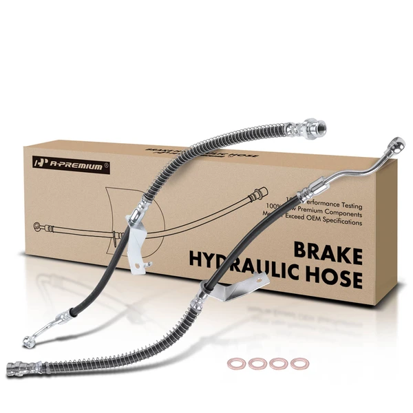 2 Pcs Front Brake Hydraulic Hose for Hyundai Accent 2012-2017