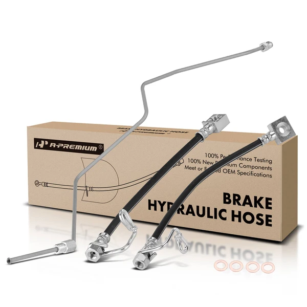 2 Pcs Rear Outer Brake Hydraulic Hose for Dodge Ram 4500 Ram 5500 2008-2010 Ram