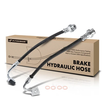 2 Pcs Rear Outer Brake Hydraulic Hose