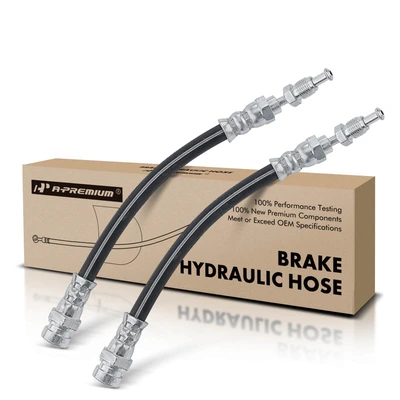 2 Pcs Front Outer Brake Hydraulic Hose