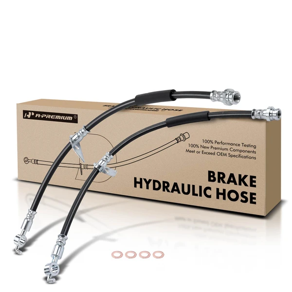 2 Pcs Front Brake Hydraulic Hose for 2019-2020 Ford SSV Plug-In Hybrid