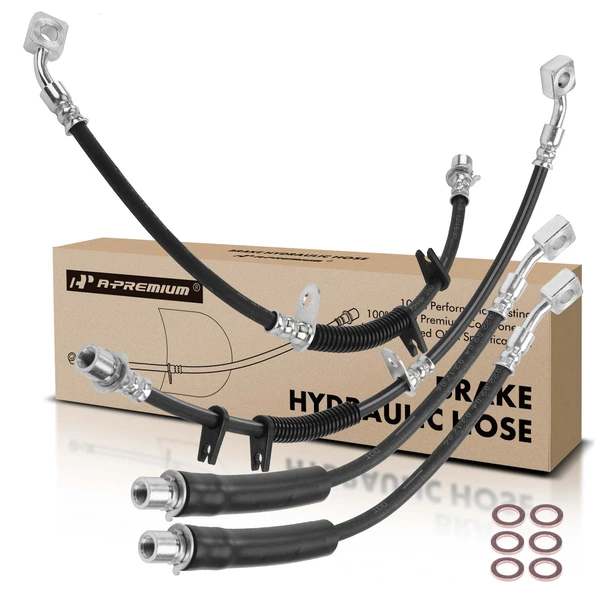 4 Pcs Front & Rear Brake Hydraulic Hose for Cadillac ATS 2013-2017 CTS Sedan 3.6L