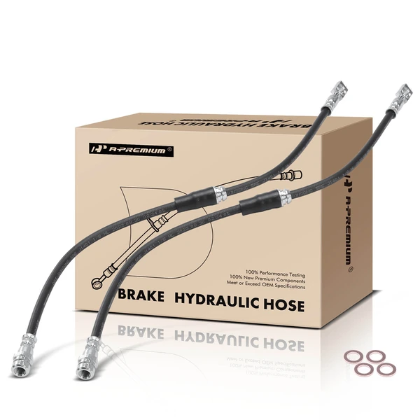2 Pcs Front Brake Hydraulic Hose for Volkswagen Jetta Golf Beetle Passat