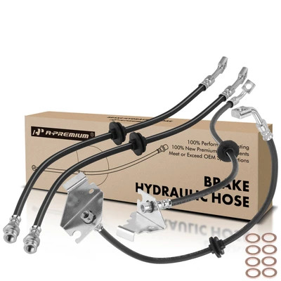 4 Pcs Front & Rear Brake Hydraulic Hose