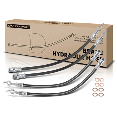 4 Pcs Front & Rear Brake Hydraulic Hose
