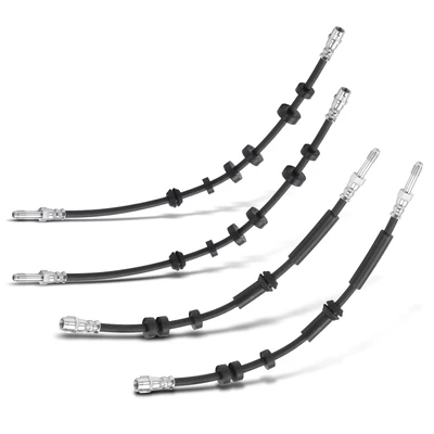 4 Pcs Front & Rear Brake Hydraulic Hose