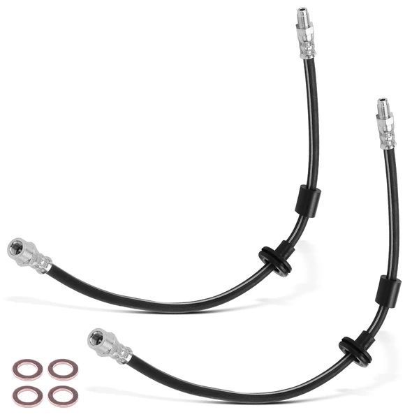 2 Pcs Front Brake Hydraulic Hose for 1992-1993 Mercedes-Benz 500SEL