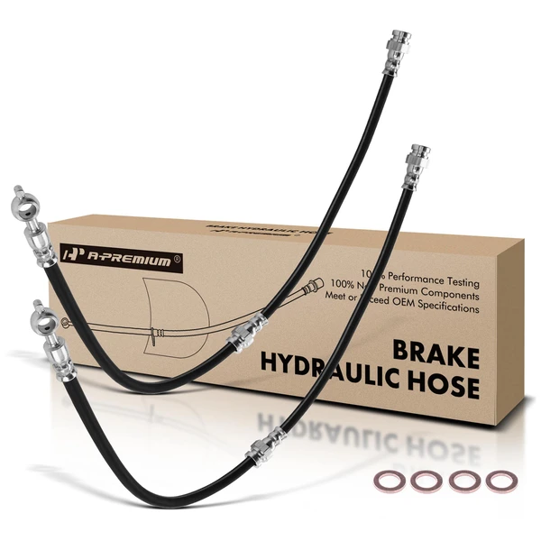 2 Pcs Front Brake Hydraulic Hose for Mazda MPV 1989-1998 L4 6L V6 3.0L 4WD