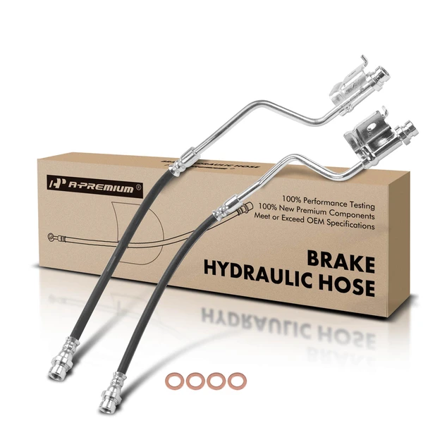 2 Pcs Brake Hydraulic Hose for Hyundai Accent 2012-2017 L4 1.6L