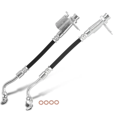 2 Pcs Rear Outer Brake Hydraulic Hose