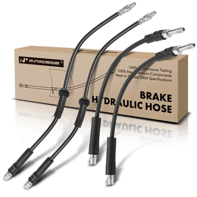 4 Pcs Front & Rear Brake Hydraulic Hose