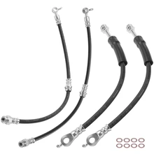 4 Pcs Front & Rear Brake Hydraulic Hose