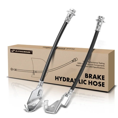 2 Pcs Rear Outer Brake Hydraulic Hose