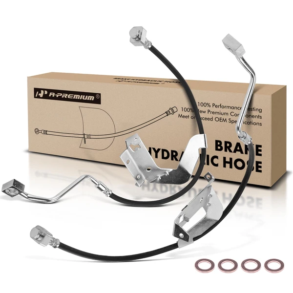 2 Pcs Front Brake Hydraulic Hose for 2013-2016 Ford F-350 Super Duty