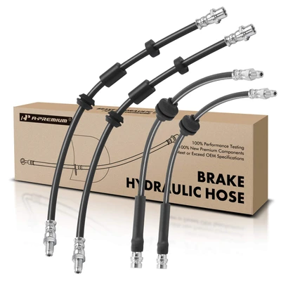 4 Pcs Front & Rear Brake Hydraulic Hose