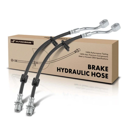 2 Pcs Front Outer Brake Hydraulic Hose
