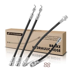 4 Pcs Rear Inner & Outer Brake Hydraulic Hose