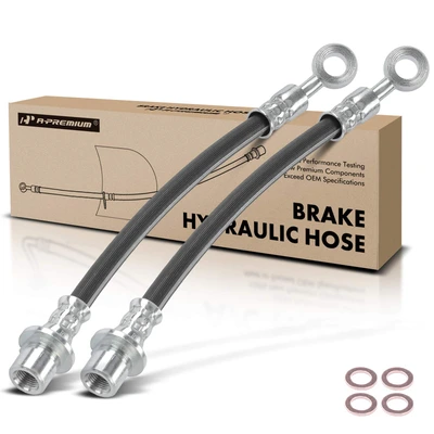 2 Pcs Rear Outer Brake Hydraulic Hose