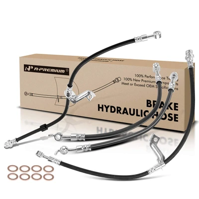 4 Pcs Front & Rear Brake Hydraulic Hose