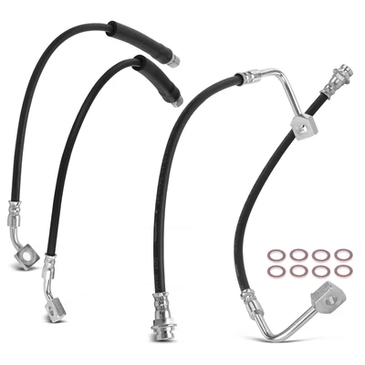 4 Pcs Front & Rear Brake Hydraulic Hose