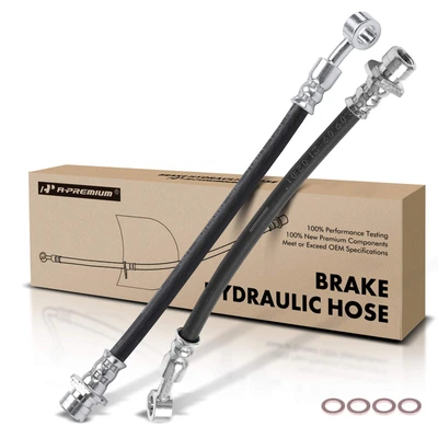 2 Pcs Rear Outer Brake Hydraulic Hose