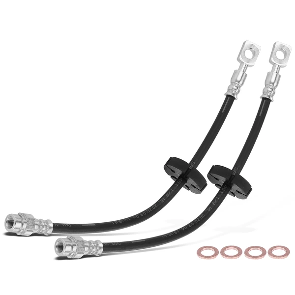 2 Pcs Rear Outer Brake Hydraulic Hose for Ford Transit-150 2015-2021