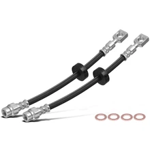 2 Pcs Rear Outer Brake Hydraulic Hose