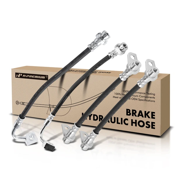 4 Pcs Rear Inner & Outer Brake Hydraulic Hose for Dodge Journey 2014-2017