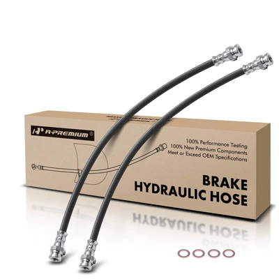 2 Pcs Rear Outer Brake Hydraulic Hose