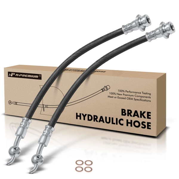 2 Pcs Rear Outer Brake Hydraulic Hose for 2017-2019 Nissan Titan