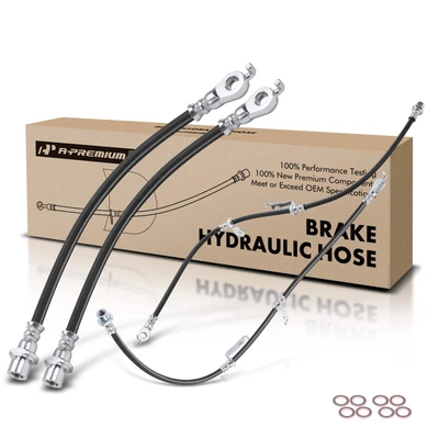 4 Pcs Front & Rear Brake Hydraulic Hose