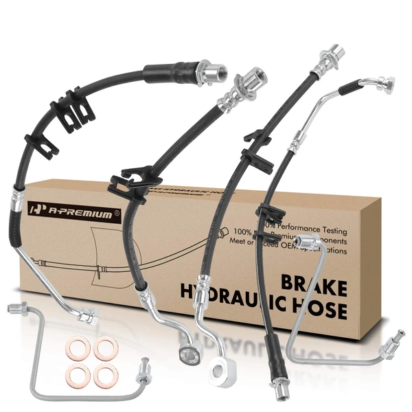 4 Pcs Front Brake Hydraulic Hose for 2014-2016 Ram 2500