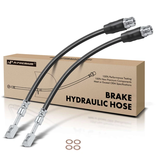 2 Pcs Rear Brake Hydraulic Hose for Audi Q7 2016-2021 Q8 RS Q8 SQ7 SQ8