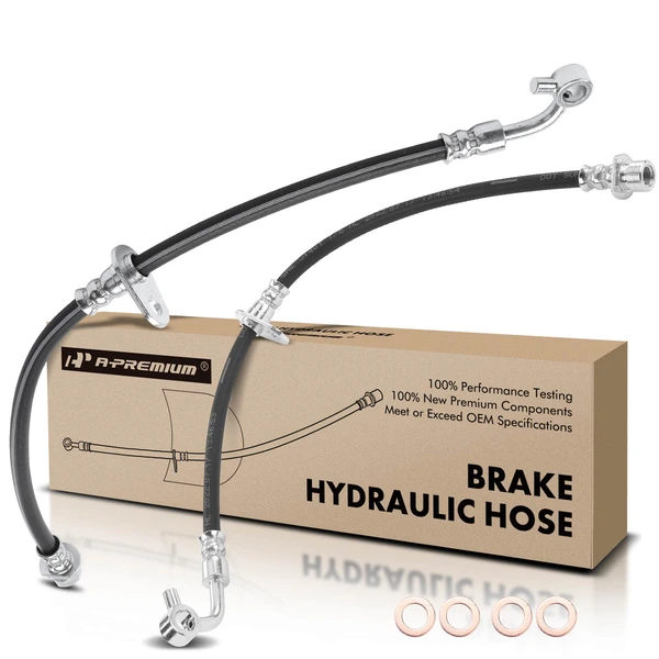 2 Pcs Front Brake Hydraulic Hose for 2015-2017 Honda Accord