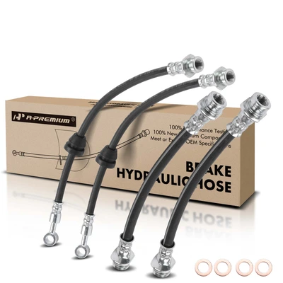 4 Pcs Front & Rear Brake Hydraulic Hose