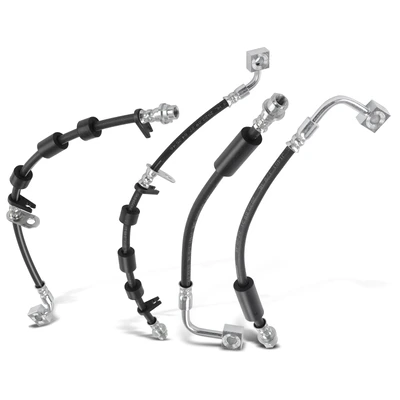 4 Pcs Front & Rear Brake Hydraulic Hose