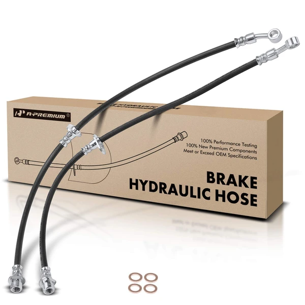 2 Pcs Front Brake Hydraulic Hose for Honda Civic 2016-2021 Insight