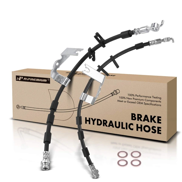 2 Pcs Rear Brake Hydraulic Hose for Ford Edge 2016-2021 Lincoln Nautilus MKX