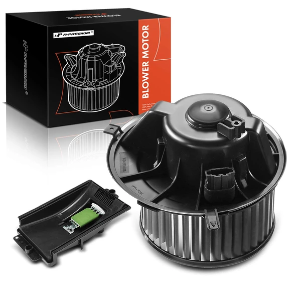 2 Pcs Front HVAC Blower Motor & Resistor Kit for Volkswagen GTI Rabbit 2006-2007 without ATC