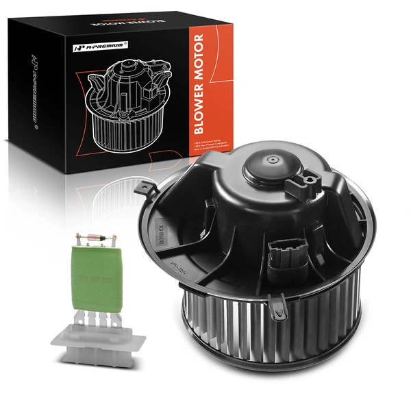 2 Pcs Front HVAC Blower Motor & Resistor Kit for Volkswagen Jetta 09-14 CC Passat GTI Eos