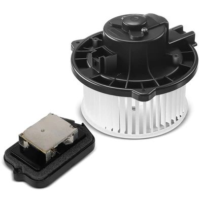 2 Pcs Front HVAC Blower Motor & Resistor Kit