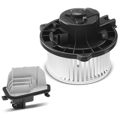 2 Pcs Front HVAC Blower Motor & Resistor Kit