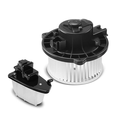 2 Pcs Front HVAC Blower Motor & Resistor Kit