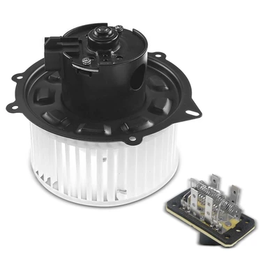 2 Pcs Front HVAC Blower Motor & Resistor Kit