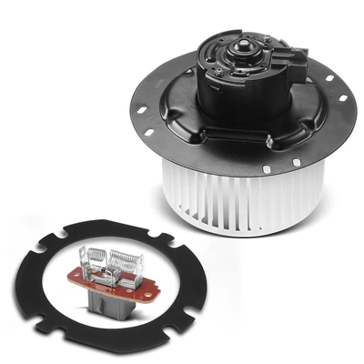 2 Pcs Front HVAC Blower Motor & Resistor Kit