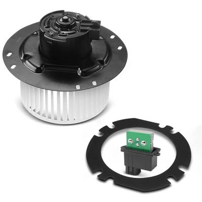 2 Pcs Front HVAC Blower Motor & Resistor Kit