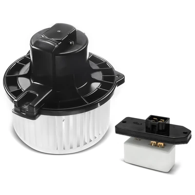 2 Pcs Front HVAC Blower Motor & Resistor Kit
