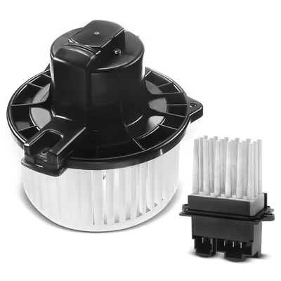 2 Pcs Front HVAC Blower Motor & Resistor Kit