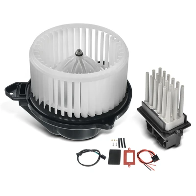 2 Pcs Front HVAC Blower Motor & Resistor Kit